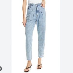 NWOT GRLFRND Teagan Pleated High Waist Ankle Jeans Size 31